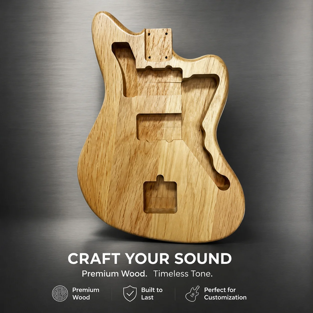 JM Electric Guitar Body Blank DIY Alder Wood Double Pickup Route Custom Fit Universal Basswood Craft Part