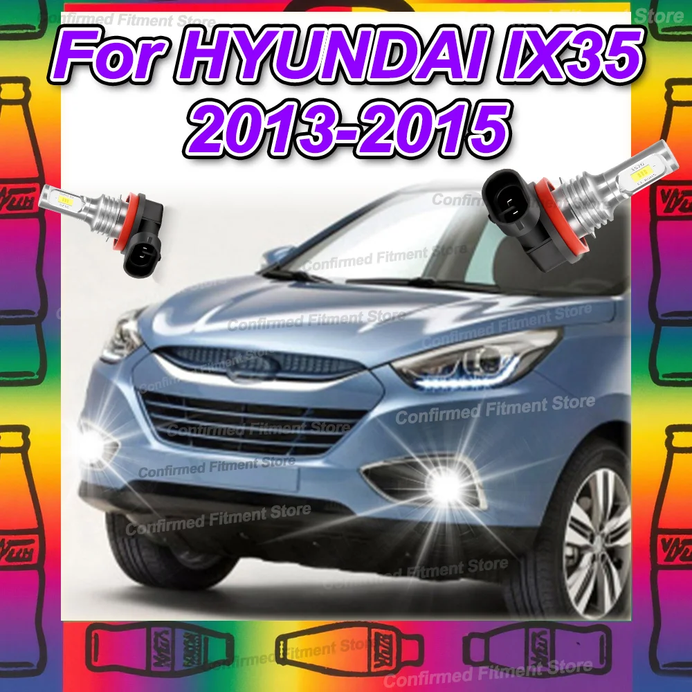 

2pcs LED Car Front Fog Light 6000K For HYUNDAI IX35 2013 2014-2015