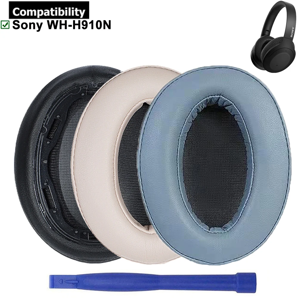 Memory Foam Protein Leather Replacement Ear Pads Muffs Earpads For Sony WH-H910N h.ear on 3 Wireless Noise Cancelling Headphones