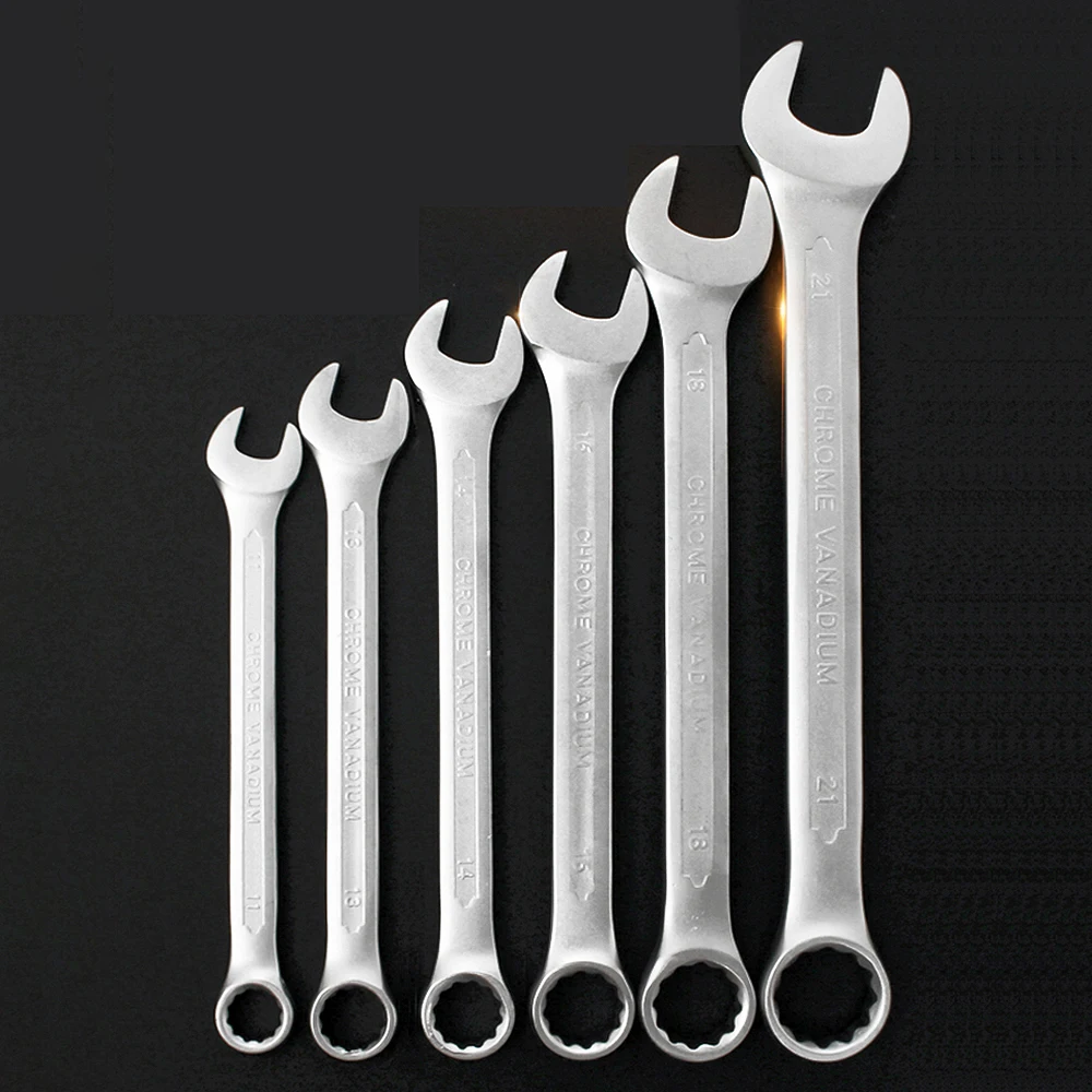 1Pcs Length 6mm-32mmAnti Slip Plum Blossom Wrench Extended Plum Blossom Open-end Wrench Industrial Grade Double Head Auto Repair