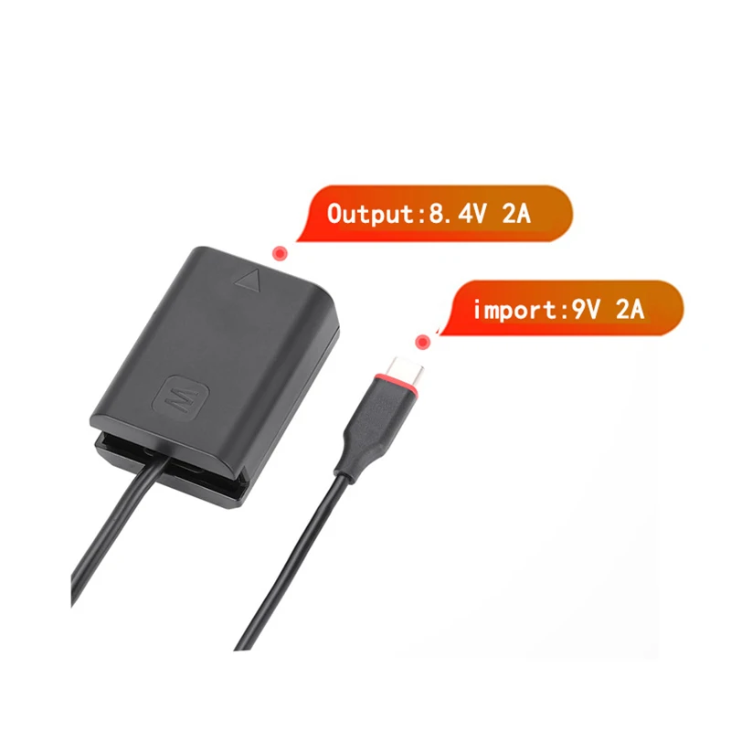 AC-PW20E Type USB C NP-FW50 Dummy Battery DC Power AC Adapter For Sony a5000 a5100 a6000 a6100 a6300 a6400 a6500 Camera Charger