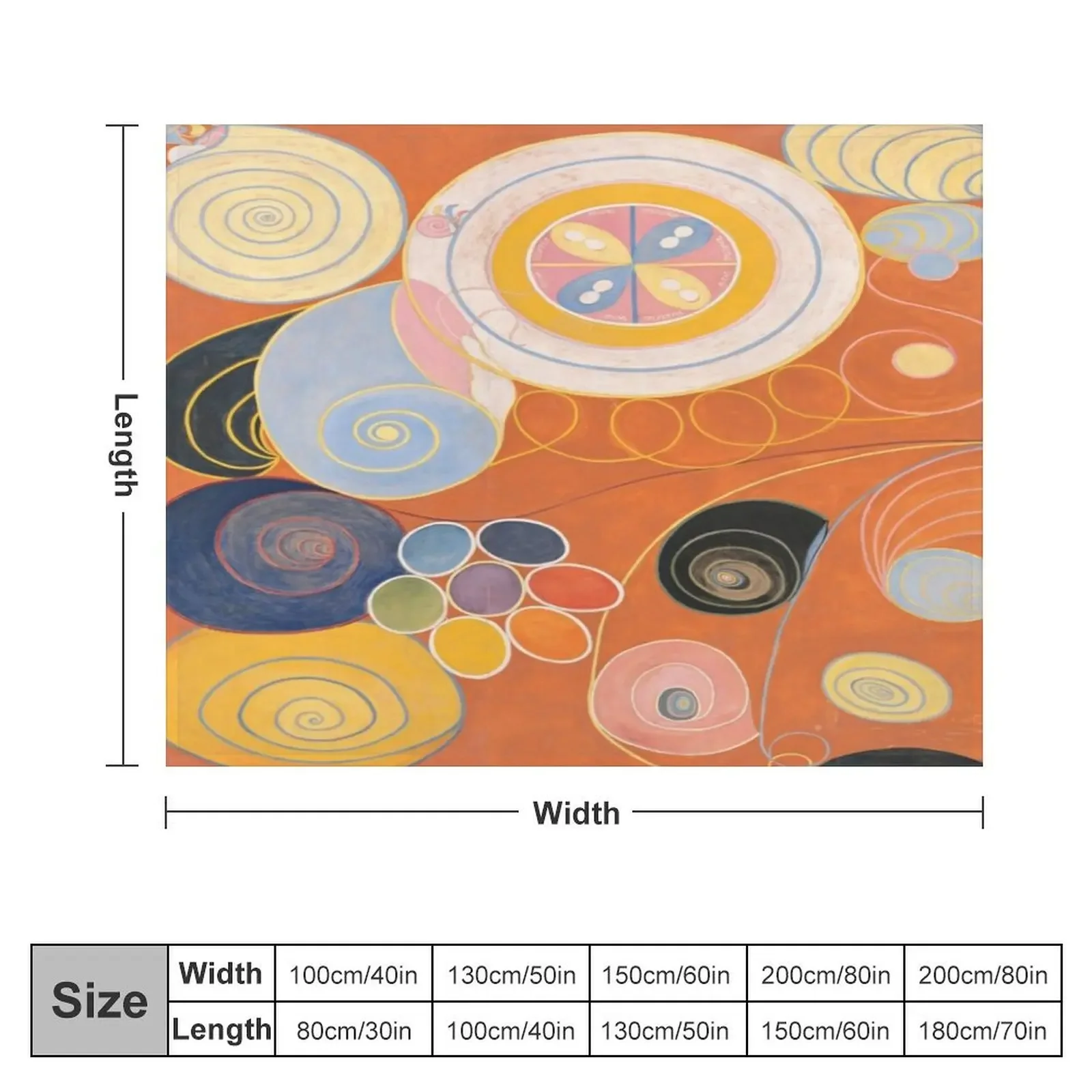 Hilma af Klint - Group IV, The Ten Largest, No. 3, Youth Throw Blanket Sofa Quilt Bed Fashionable Blankets