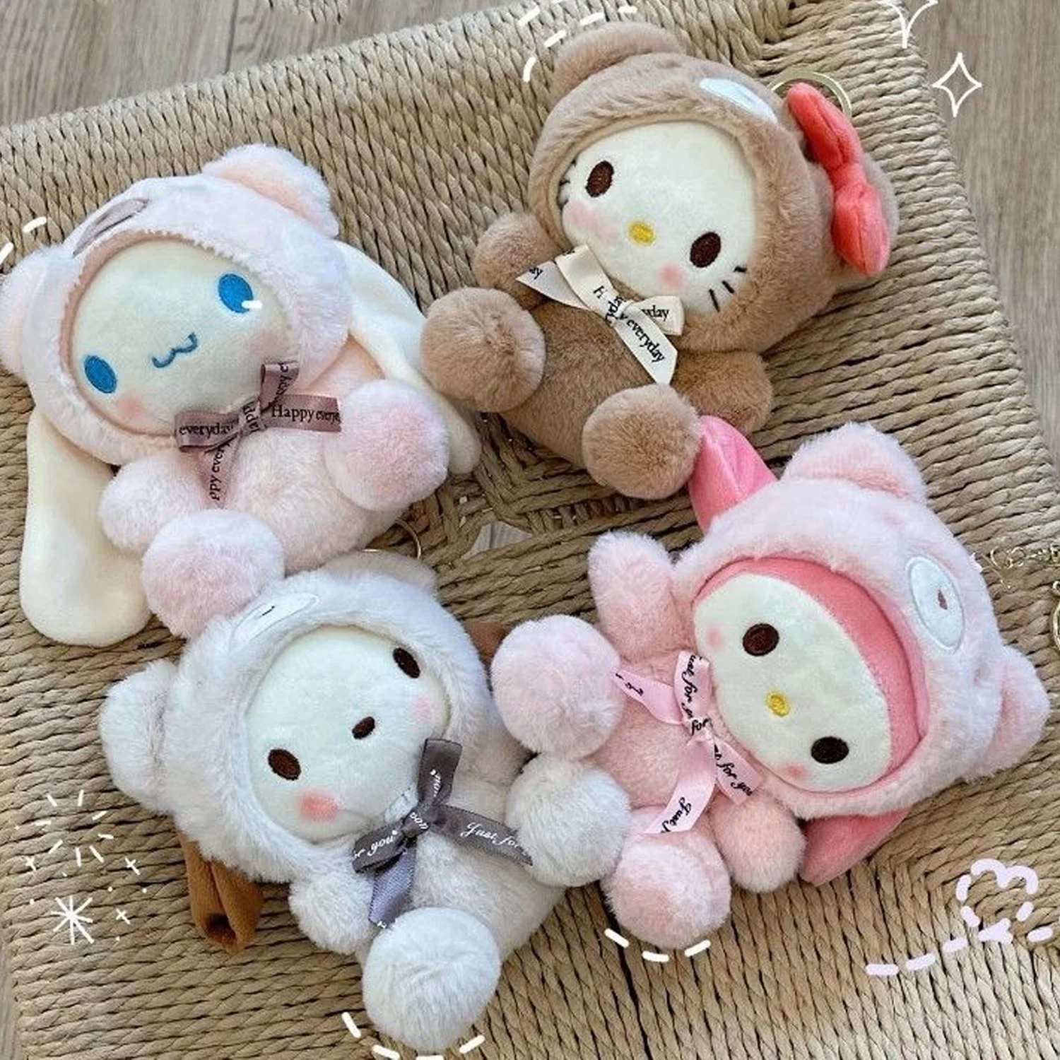 Pingente de Bolsa de Boneca de Pelúcia Fofa de Menina Japonesa de Desenho Animado, Chaveiro Portátil, Presente para Namorada