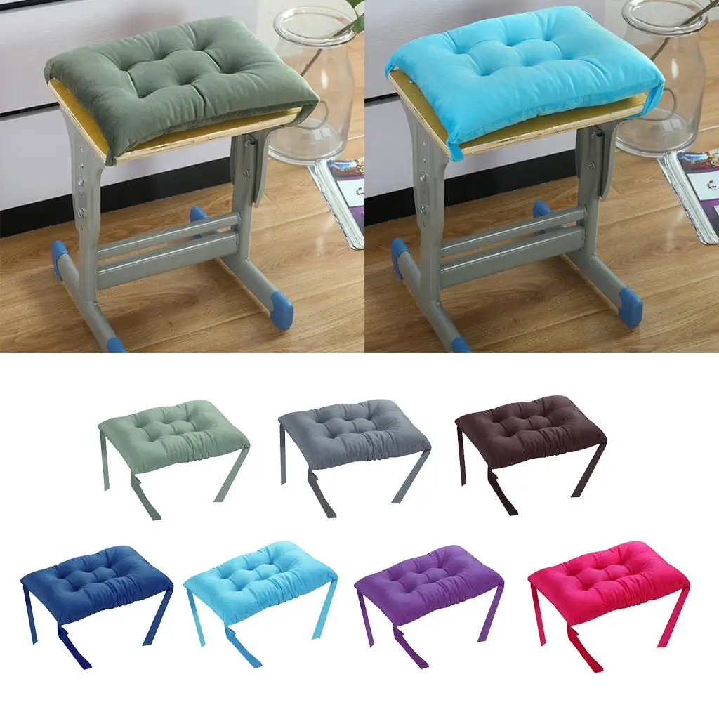 Chair Increasing Cushion Crystal Velvet Non Deform Rectangle Pad for Kids Study Room or Classroom