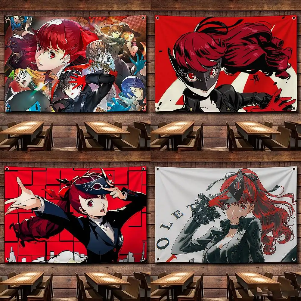 Kasumi Persona Yoshizawa 5   Flags Wall Hanging Tapestry Outdoor Garage Room Decorative flag Background Blanket