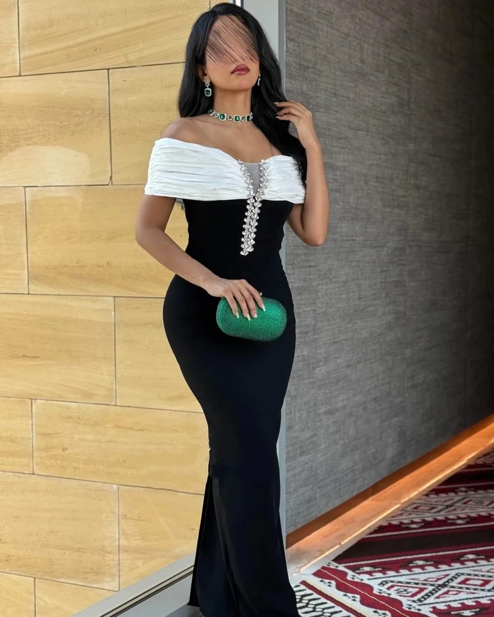 

Black Beaded Women Long Bespoke Occasion Gown Evening Dresses Prom Pastrol Unisex Jersey Retro Dubai Saudi Arabic Customized
