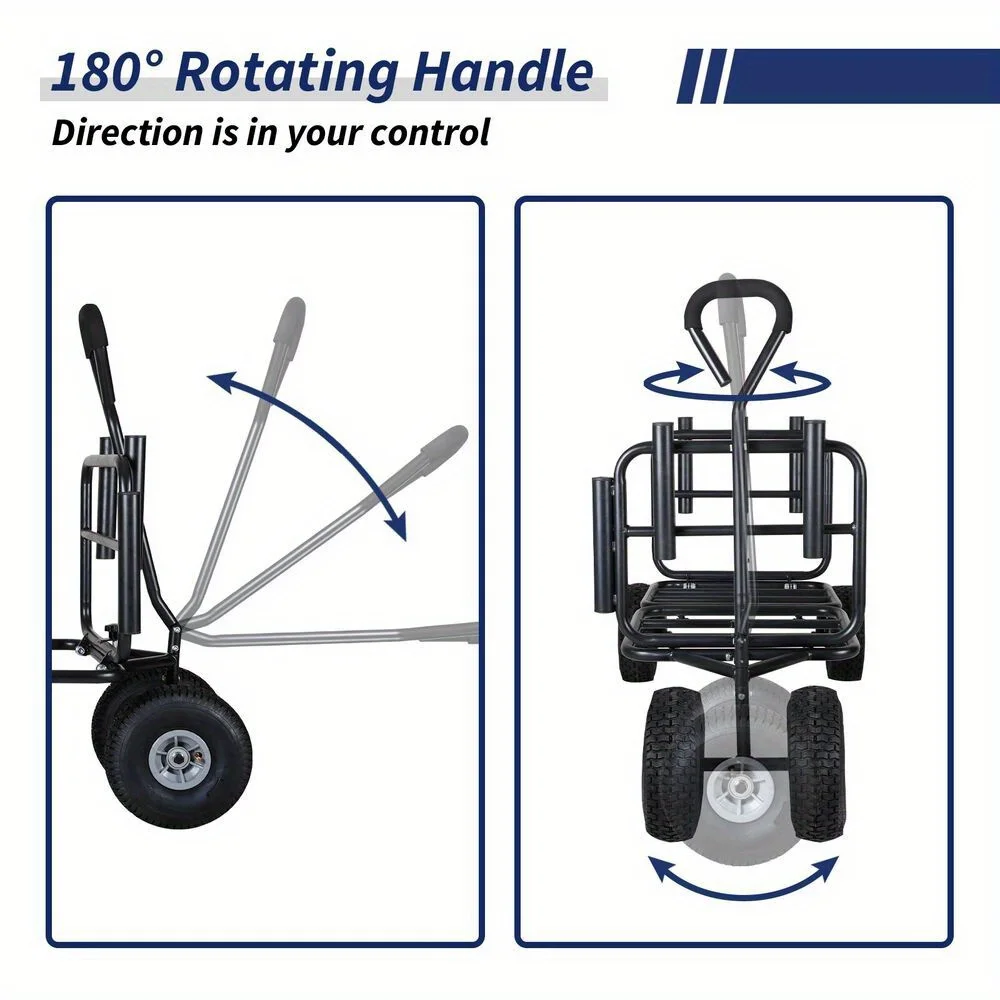 Collapsible Fishing Cart for Sand Beach Wagon Heavy Duty Garden Cart