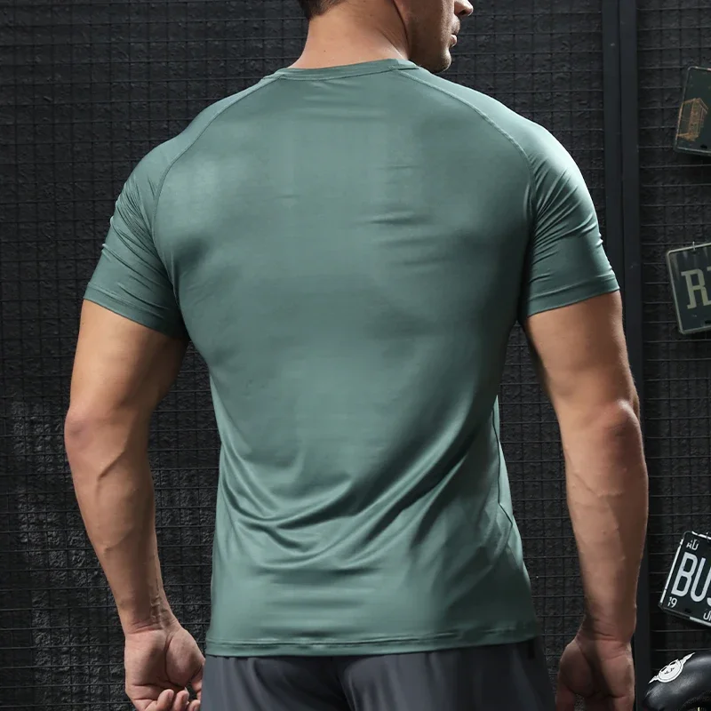 Men Bodybuilding Tights Gym Trainning Clothing High Quality Sports Compression T-shirt Outdoor Climbing Wicking Short Sleeve