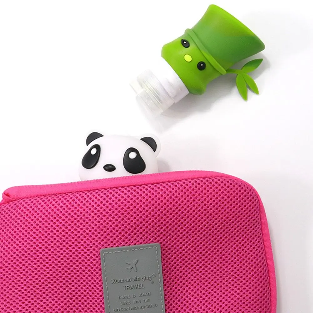 Press Panda Cosmetic Sample Organizer Leakproof Storage Vacuum Containers Soft Refillable Bottle Panda Travel Bottle Skincare