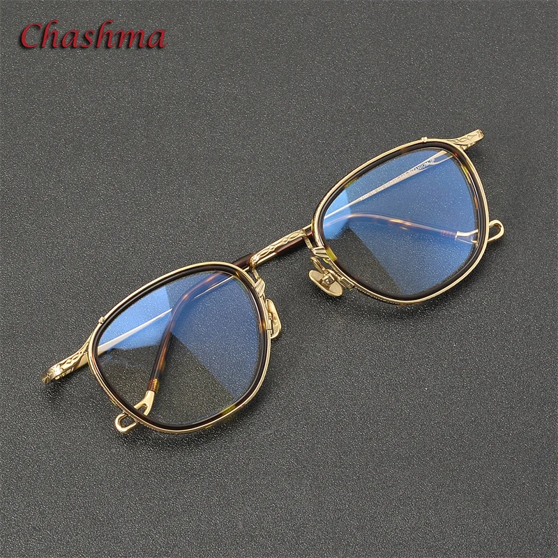 

Chashma Prescription Glasses Men Acetate Pure Titanium Round Optical Frames Eyewear Spectacles Fashion High End for Recipe Gafas