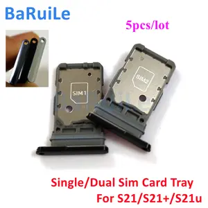 Bilashmart BaRuiLe 5 Single Dual Sim Tray Holder Samsung Galaxy S21 S22 S23 S24 Plus S21 Ultra S21u Slot Holder Adapter Socket Parts