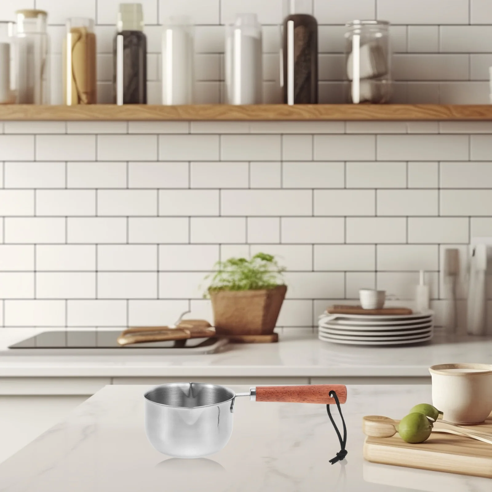 

Stainless Steel Mini Oil Pot 200Ml High Temperature Resistant Compact Soup Pot For Milk Coffee Butter Melting Small Saucepan