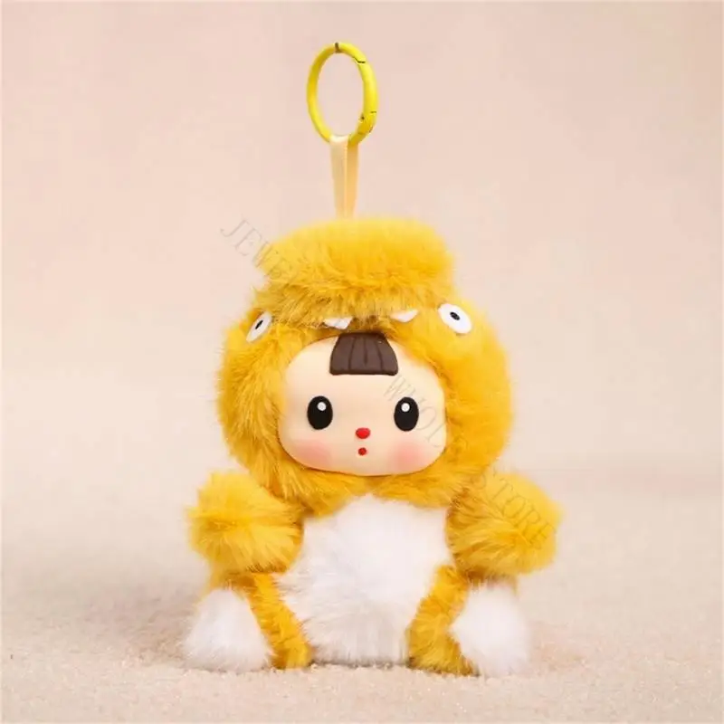 R7UF Little Dinosaur Plush Keychain Skin Friendly Purse Ornament For School Travel