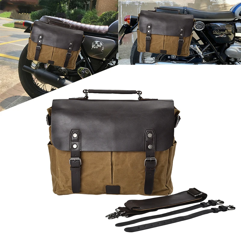 

Кожаная мотоциклетная седельная сумка в стиле ретро, боковая сумка для мотоцикла, водонепроницаемая дорожная сумка для багажа для MV Agusta Kawasaki Indian Aprilia Vespa