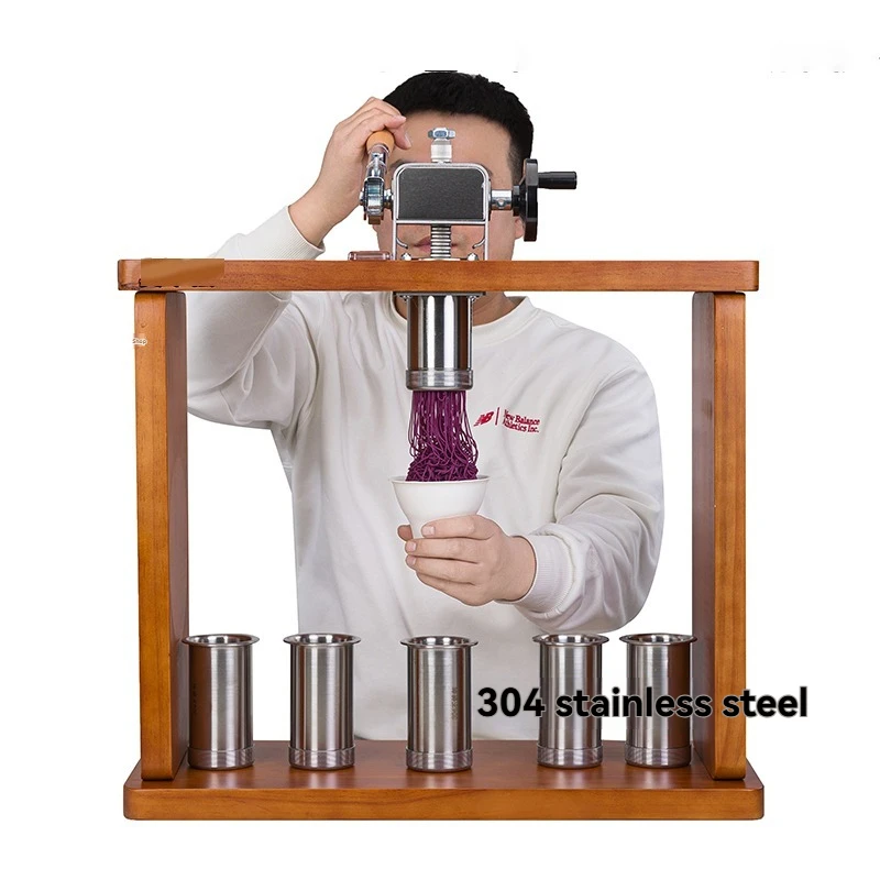 Double - Head 6 - Barrel Mont Blanc Ice Cream Machine Matcha Noodles Machine Mont Ice Cream Tool Noodle Press