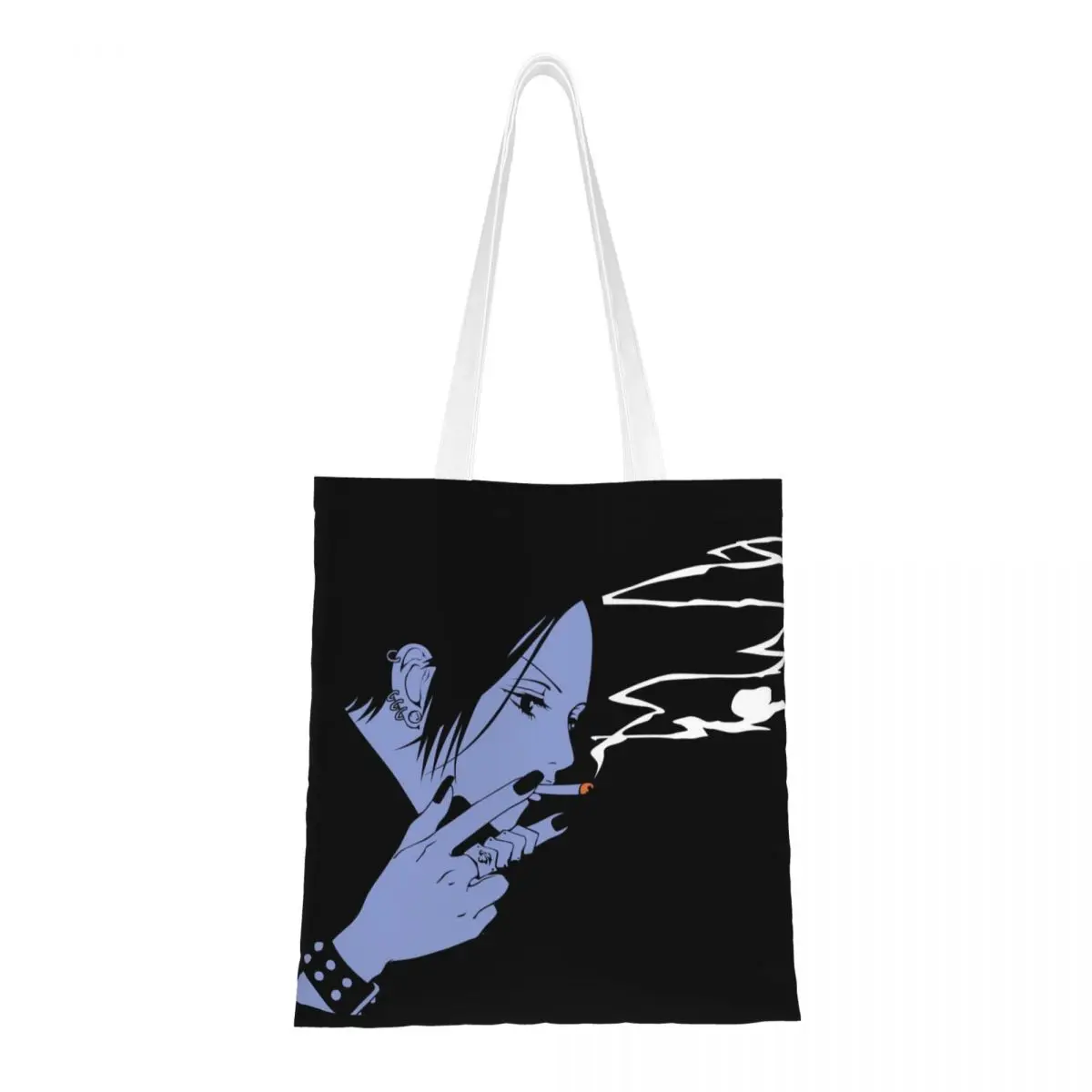 

Nana Osaki Anime Canvas Tote Bag Reusable Large Capacity Grocery Bag for Women Travel Bags