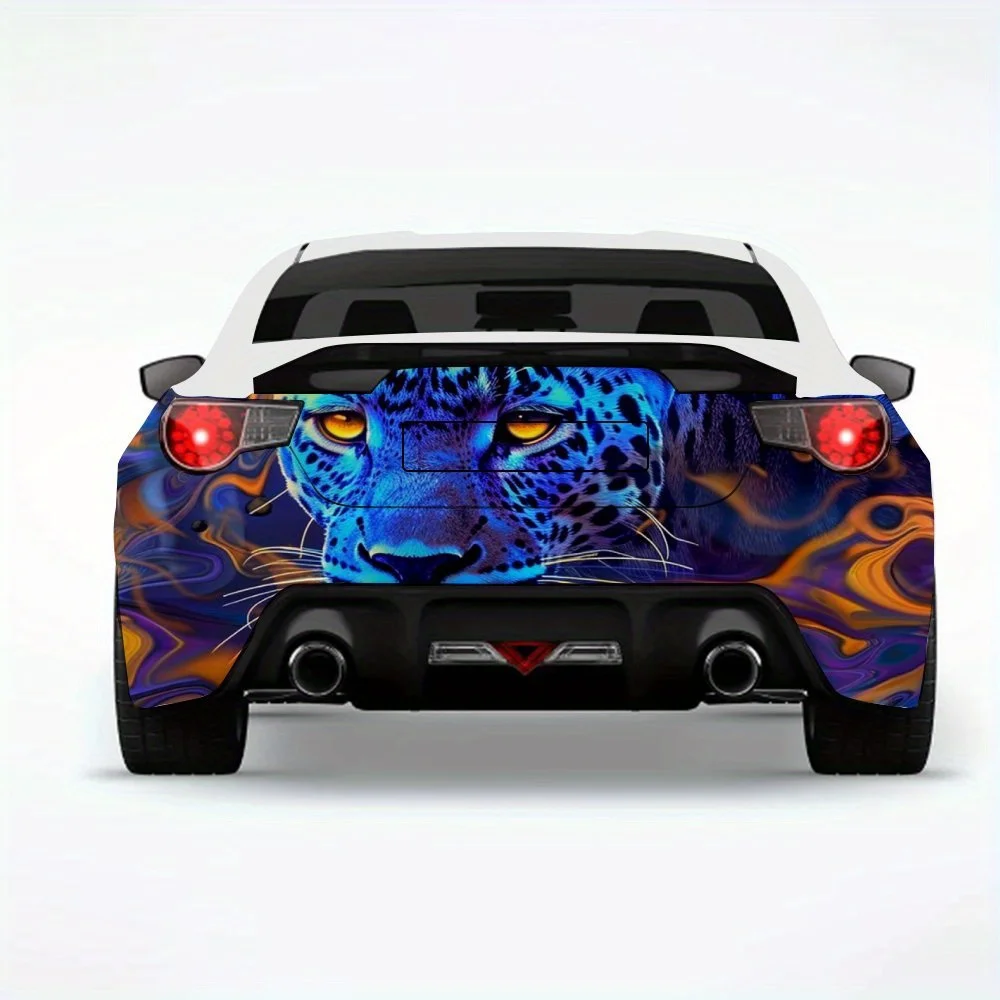 

Colorful Leopard Car Sticker-Vinyl Decal for Car Rear, Waterproof Self-Adhesive Vinyl Stickers for Vehicle Tail & Bumper, Decora