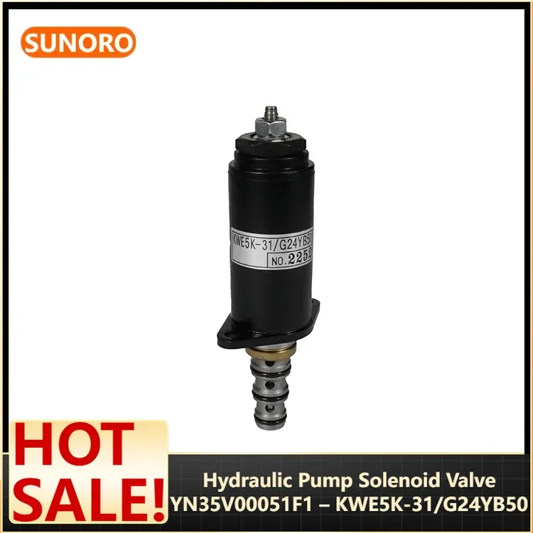 24 V Hydraulic Pump Solenoid Valve YN35V00051F1 – KWE5K-31/G24YB50 for 20-35 t Excavators, Plug-and-Play