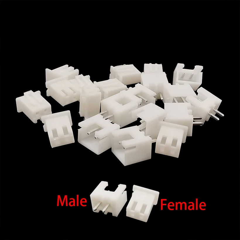 100Pcs JST XH2.54 2/3/4/5 Pin Terminals Plastic Shell Male Plug + Female Socket Wire Connector XH 2.54 2P 3P 4P 5P