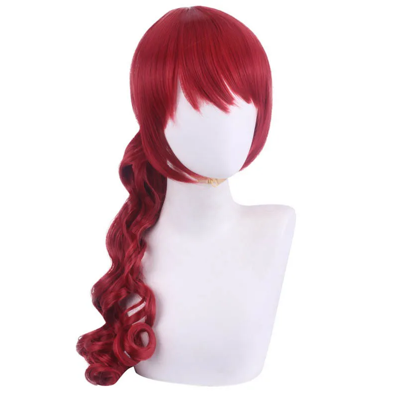 Kasumi Yoshizaw Cosplay Wig Game P5 Red Long Hair 60cm Temperature Hair Strands Performance Halloween For Women