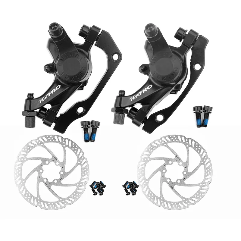 Tektro MD-M280 Mountain Bike Disc Brakes TR160-24 160MM Rotor Wire-controlled Mechanical Caliper Front/Rear Aluminum Alloy Brake