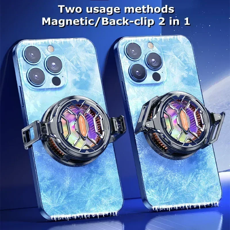 FS03 Mobiele Telefoon Magnetische/Back-clip 2 in 1 Halfgeleider 15 W Sterke Koelventilator Radiator voor IOS Android Universele PUBG Koeler