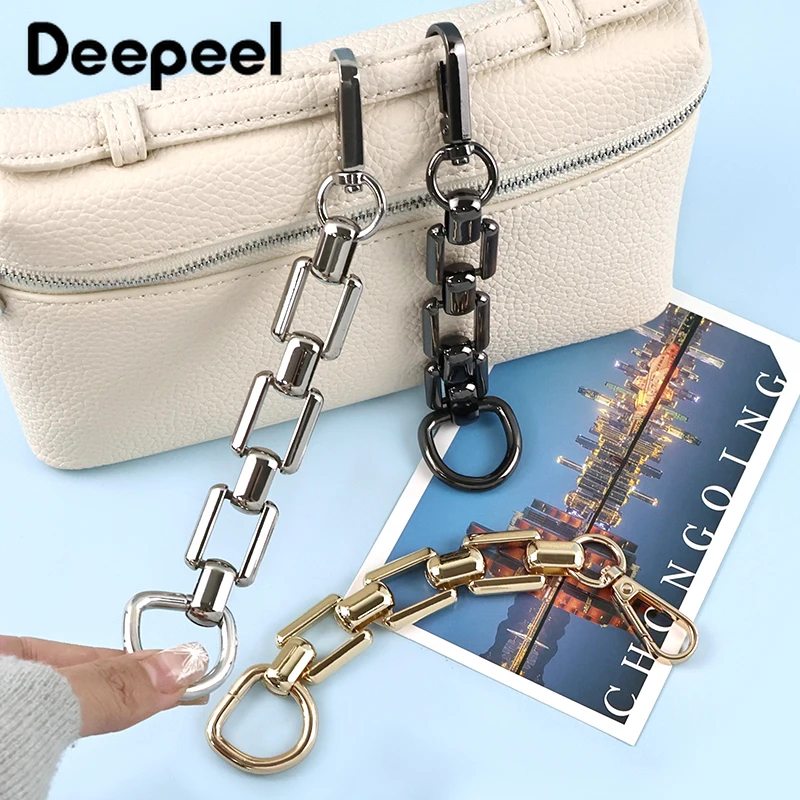 

1/2/4Pcs 18cm D Ring Metal Chain Shoulder Bag Strap Extension Handle Buckle Pocket Chains Adjust Clasp Accessories for Handbags