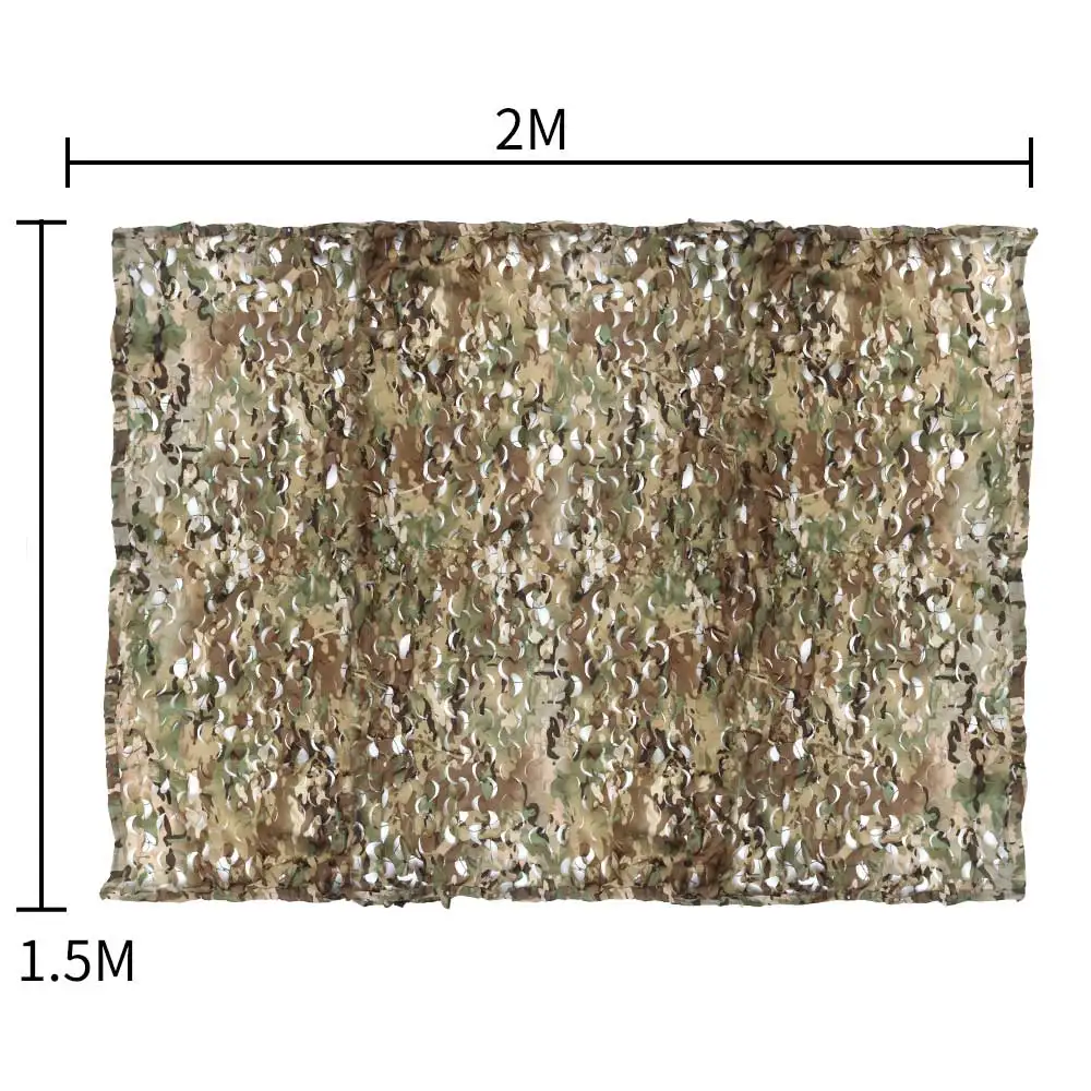 Outdoor Camouflage Net Mountain Camping Tactical Anti UV Outdoor Camouflage Netting 1.5*2m