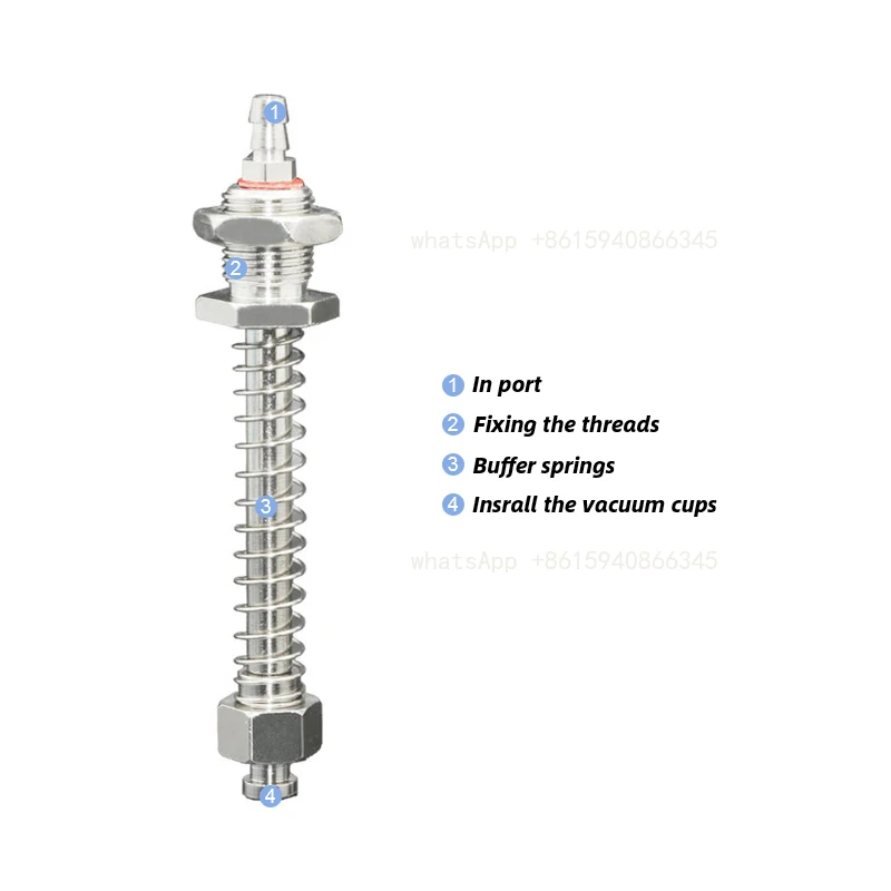 Vacuum suction cup base samll head 7mm hardware manipulator fixture accessories pneumatic support tail air inlet
