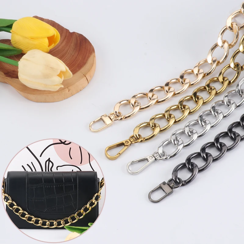 4 Colors 30/120cm Metal Wallet Chain with Handbag Handle DIY Wallet Replacement Shoulder Bag with Chain Strap