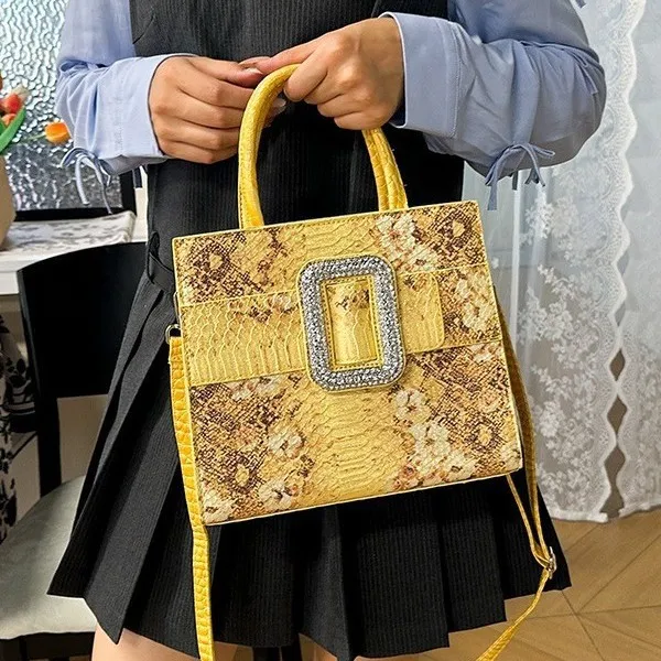 

2025 Architectural Square Bag, Premium Convertible Top Handle & Crossbody Purse for Women, Refined Day to Night Carryall