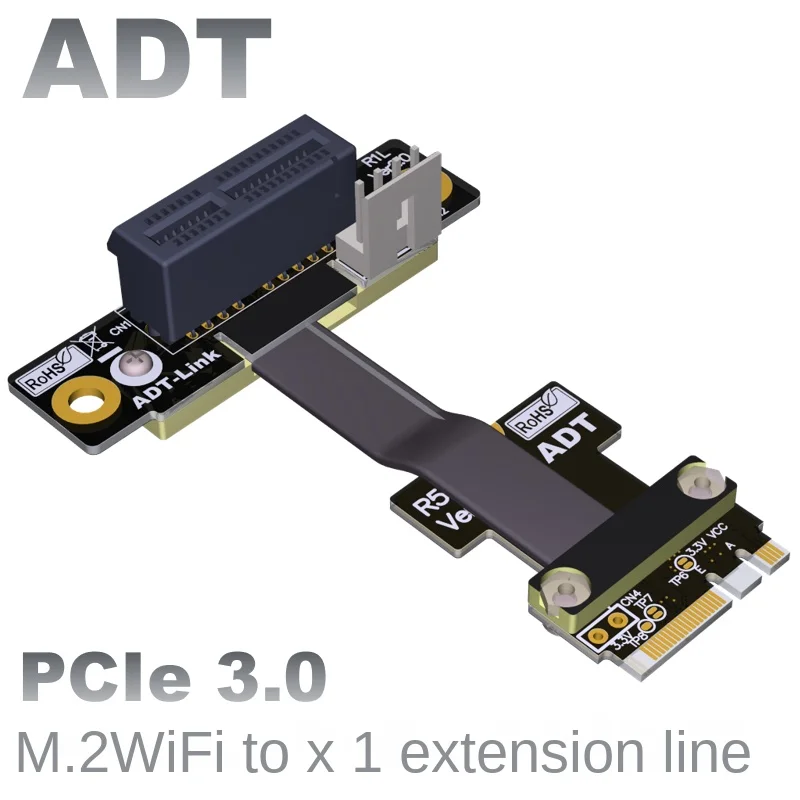 

M. 2 WiFi A.E key interface adapter extension cable supports PCI-E 3.0 x1 R51SF with power supply PCIe3.0x1 gen3 8G/bps