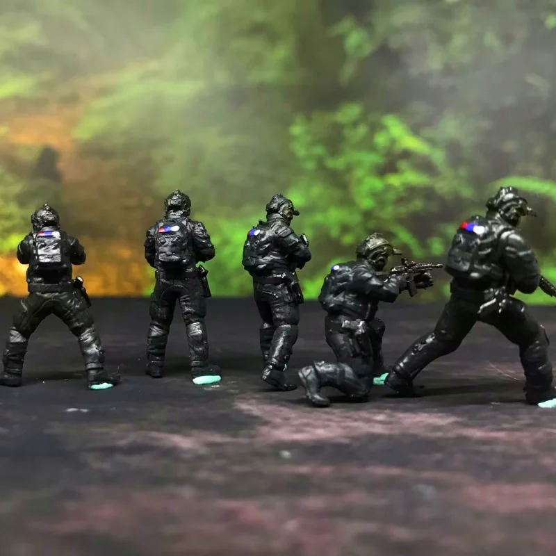 1/64 Russische Spezialeinheiten Sowjetischer Soldat Actionfiguren Miniaturmodell Spezialtruppen Militär Sandtisch Zubehör Spielzeug