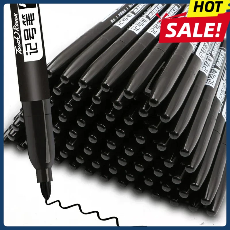 

6-20PCs/Set PermanentMarker Pen Fine Point Waterproof Markers Thin Nib Crude Nib Black Blue Red Ink 1.5mm Fine Color Marker Pens