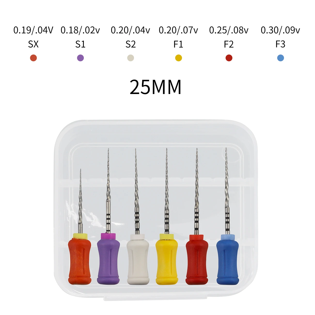 6 Stks/doos Dental Endodontics Niti Hand Gebruik Super Roterende Bestand SX-F3 25Mm Dental Wortelkanaalbehandeling Bestand