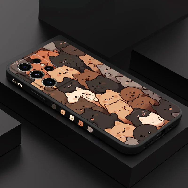 

Sea Hipster Cat Phone Case For Samsung Galaxy S25 S24 S23 S22 S21 S20 S10 S10E FE Ultra Plus Note 20 Ultra Silicone Cover