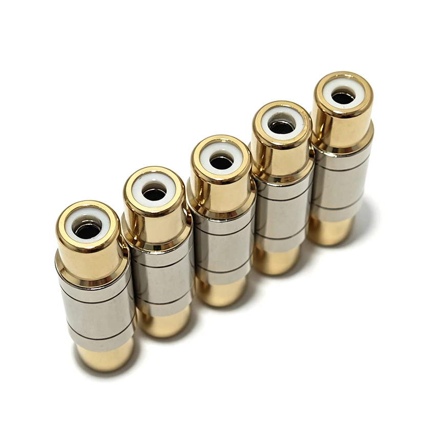 Dual Female Head RCA Connectors RCA Female to Female Jack Socket Straight Adapter Straight Through Head Speaker Cable Extender