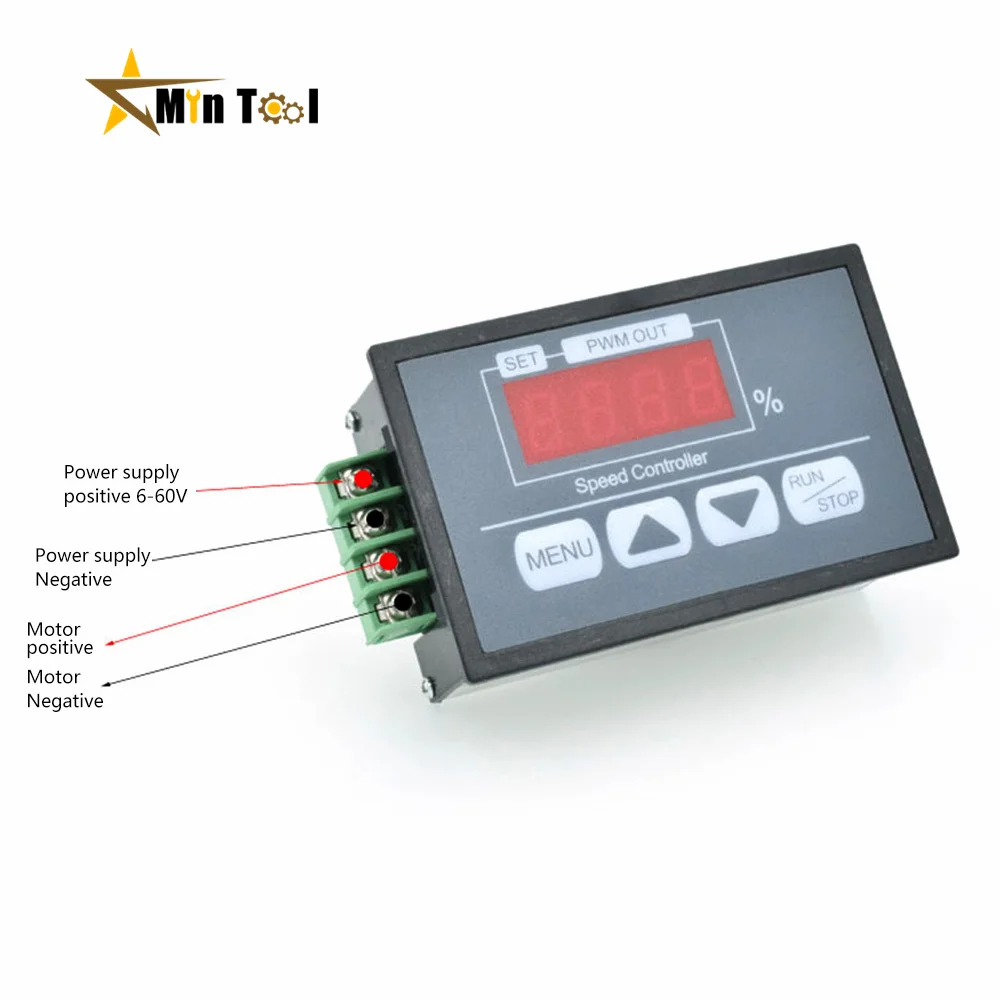 DC 6-60V 30A Motor Speed Controller Switch Slow Start Soft Stop PWM Controller Power Supply Accessories