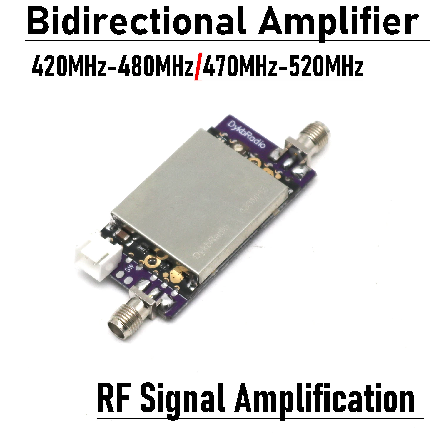 Bidirectional Amplifier 433MHz 510MHz Lora Signal Booster Transmit Receive 2-Way Power AMP UHF VHF RF Signal Amplification 433M