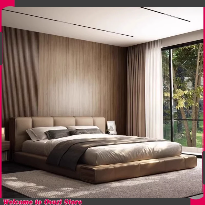 

Simple Design Bed Tatami Safe Aesthetics Light Luxury Relax Bed Vintage Crown Wedding Ltalian Muebles Para El Hogar Furnitures