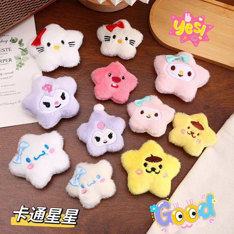 

Новый Sanrio My Melody Kuromi Piano Stars Kawaii мультяшный брелок Cinnamoroll плюшевый кулон детские игрушки подарок для девочек украшение