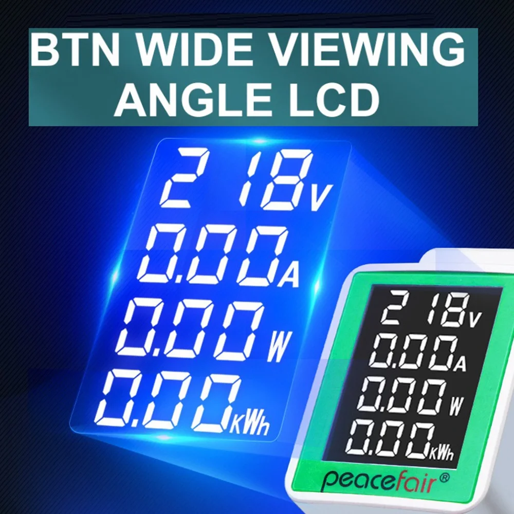 L74A  Din Rail Power Energy Meter Electronic Kwh Meter Wattmeter Multi Digital Ammeter Voltmeter AC 50-300V 100A