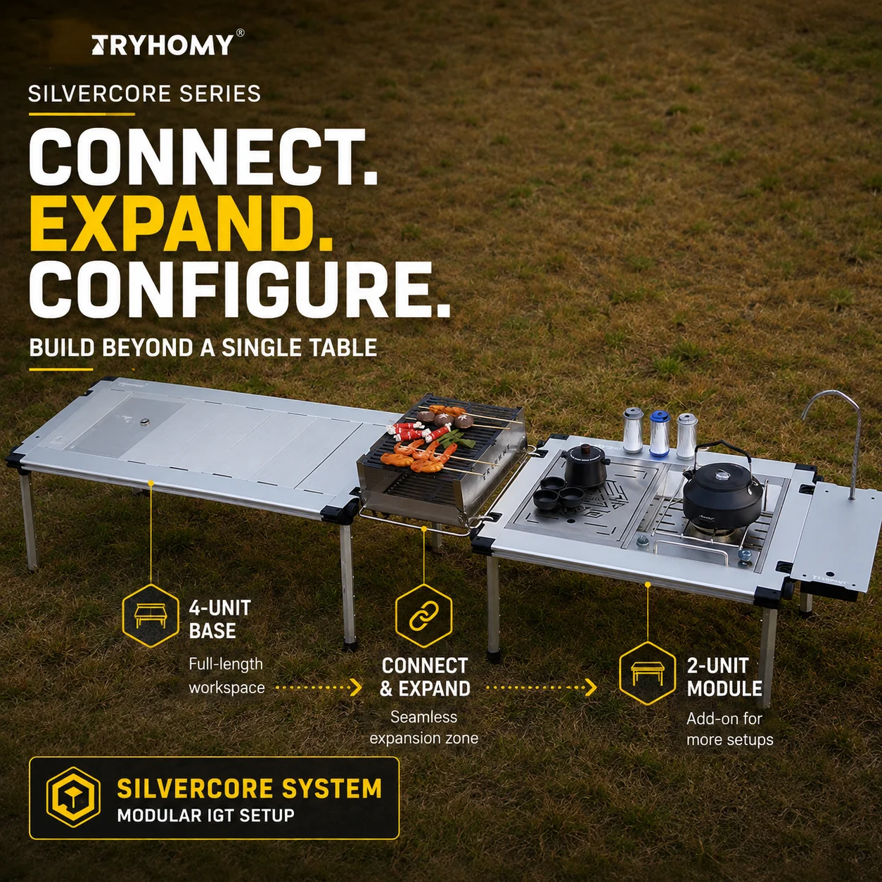 TRYHOMY SILVERCORE 4-UNIT Modu – Outdoor Camping Kitchen Table Bewertung und Preis