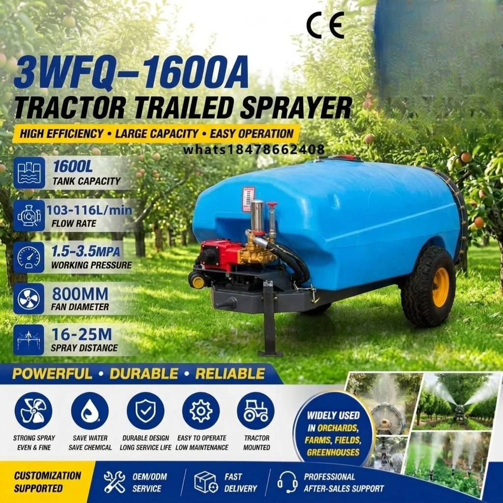 Orchard Sprayer Tractor - Bahçe Tarım Püskürtücüsü 1600L Sisleme Makinesi