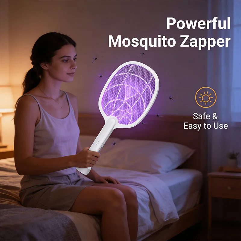 1/2 Stück Elektrische Mückenklatsche Typ-C Wiederaufladbare Mückenkiller-Lampe Insektenfalle für Innen und Außen Schädlingsbekämpfung – Detail 4