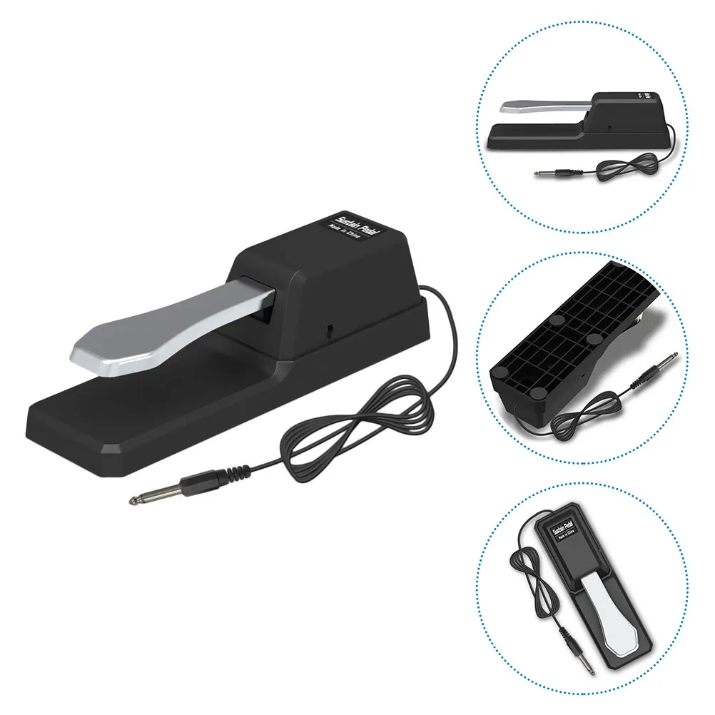 

Portable Sustain Universal Piano Style Foot Electronic Metal Pedal for Keyboards Durable Stable Reliable Professional Design