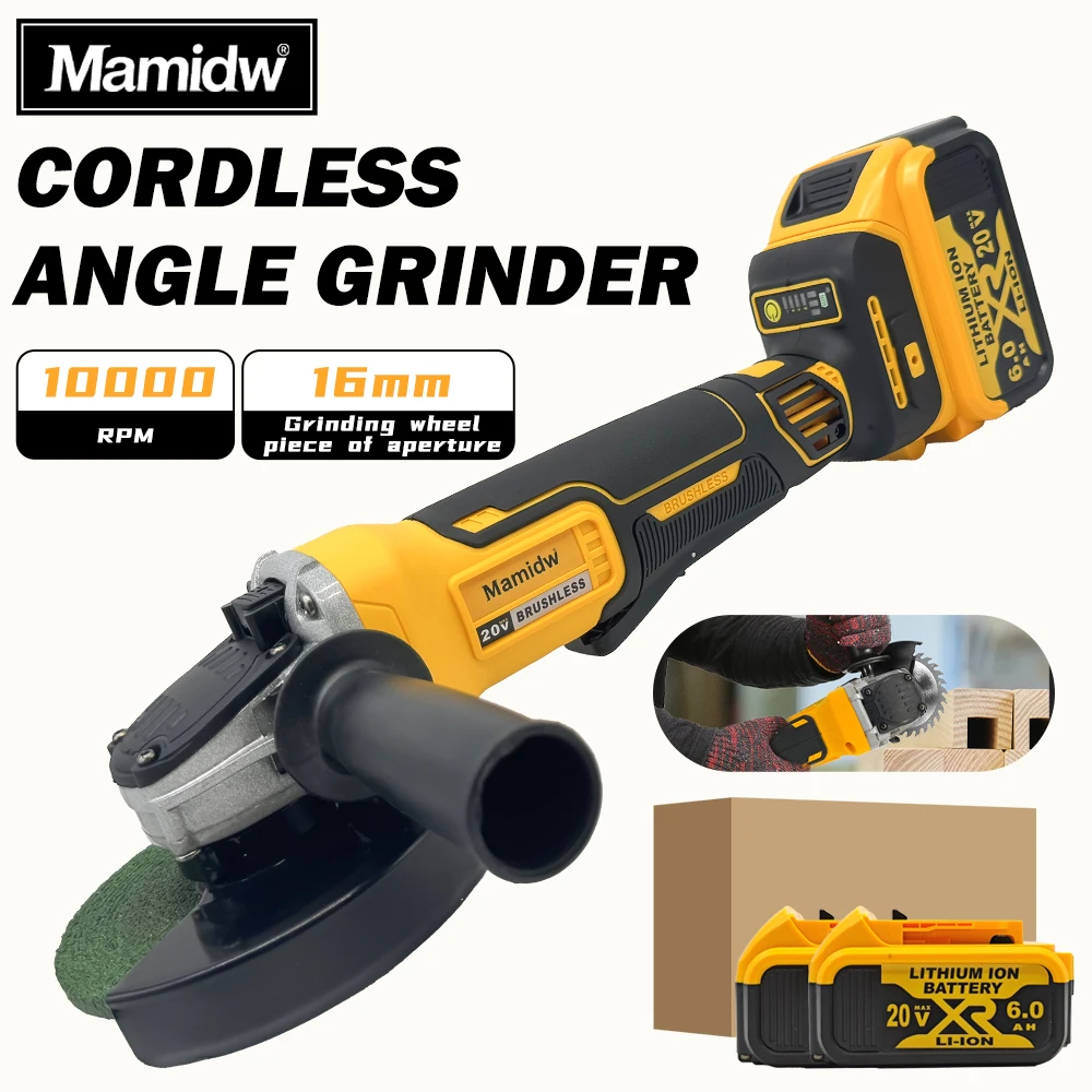 Smerigliatrice angolare 125/100MM Smerigliatrice angolare di ricarica per taglio di metalli Maglev senza spazzole 4-1/2 pollici 414N con freno a strappo