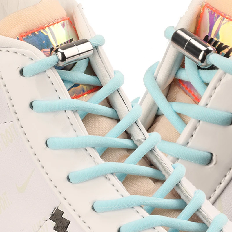 

Elastic Sneakers shoelace Metal Lock Lazy Laces for Kids and Adult fits all shoe
