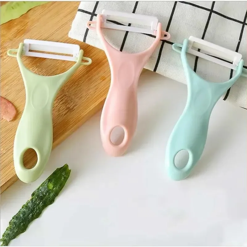 Kitchen Vegetable Fruit Ceramic Peeler Cooking Tools Potato Peelers Ceramic Peeler Household Convenience Small Tool Random Color