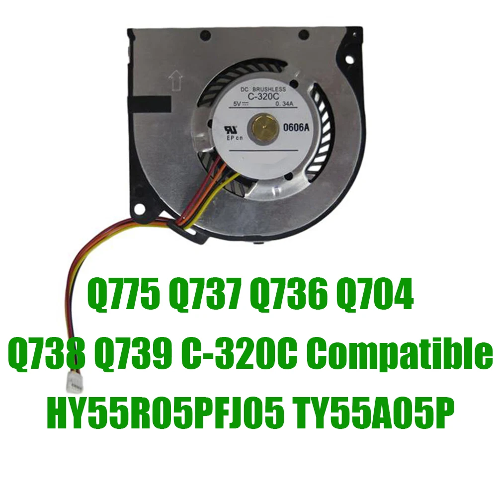 

For Fujitsu For Stylistic Q775 Q737 Q736 Q704 Q738 Q739 C-320C Compatible HY55R05PFJ05 TY55A05P DC5V 710020P Replacement CPU Fan